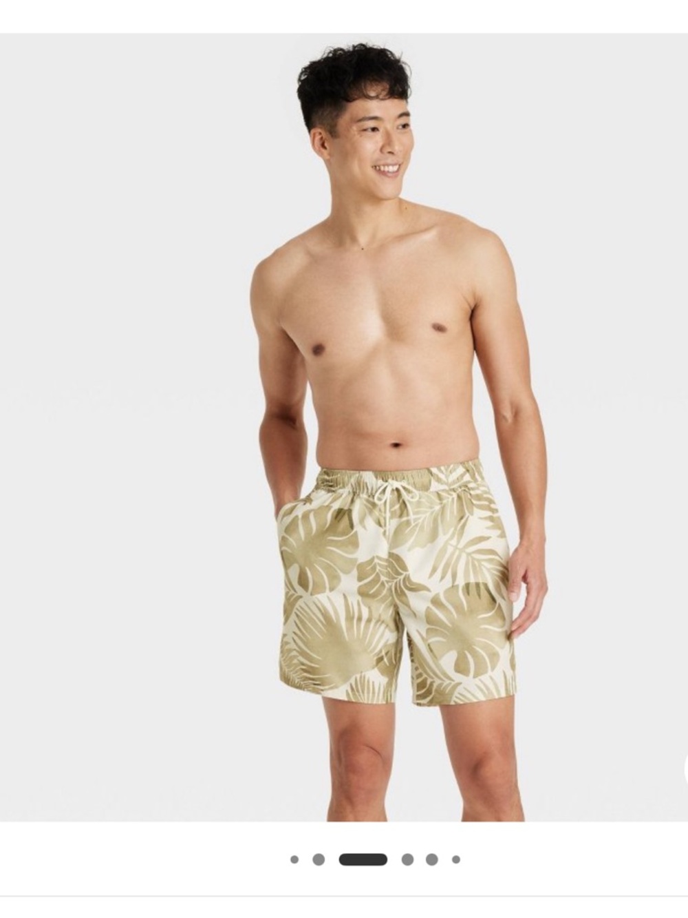 Men's Palm Leaf Swim Trunk 7” 2XL